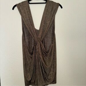 Gold Open Back Criss Cross Love Audrey Top